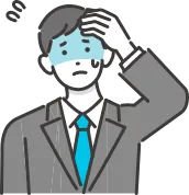 汗をかくドライバーのイラスト