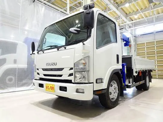エルフ 3.85t 高床 ワイドロング タダノ4段クレーン付