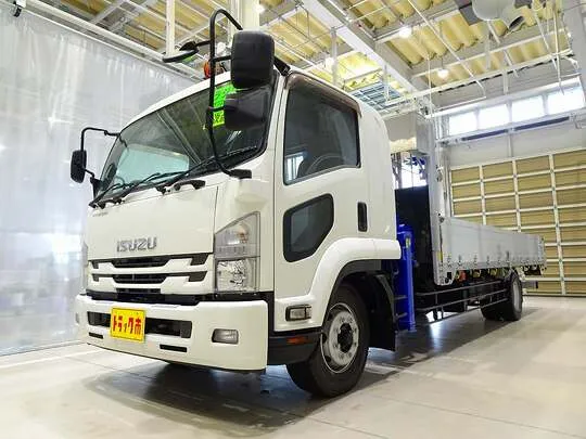 【年次点検済】フォワード 7.2t 増トン ワイドベッド付 アルミブロック タダノ5段クレーン付 260ps