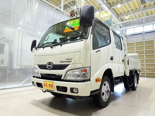 デュトロ 2t 4WD 高床 標準セミロング Wキャブ/アーム式PG付