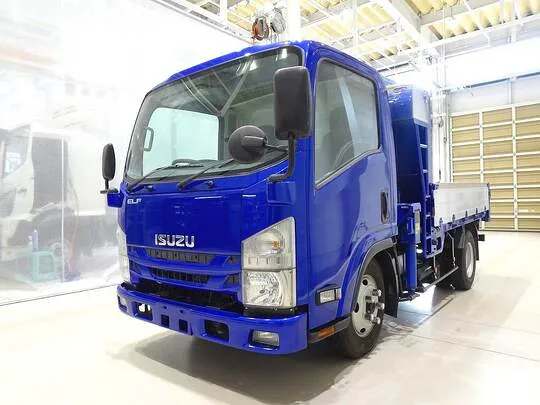 エルフ 2t 4WD 高床 標準セミロング アルミブロック タダノ4段クレーン付