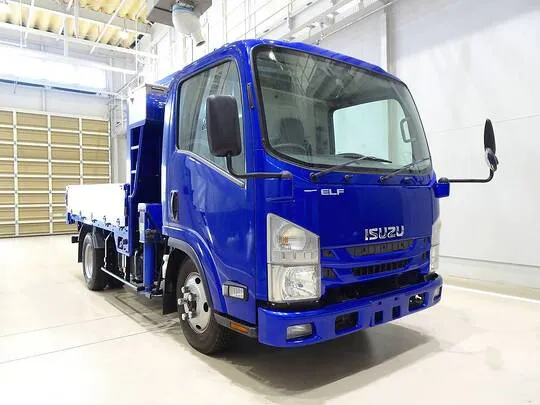 エルフ 2t 4WD 高床 標準セミロング アルミブロック タダノ4段クレーン付