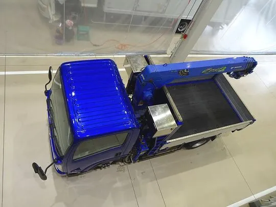 エルフ 2t 4WD 高床 標準セミロング アルミブロック タダノ4段クレーン付