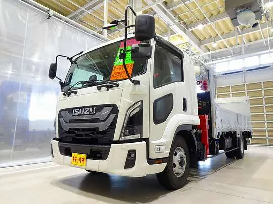 フォワード 1.8t 標準ベッド付 アルミブロック ユニック4段クレーン/マルチPG付 210ps 未使用車
