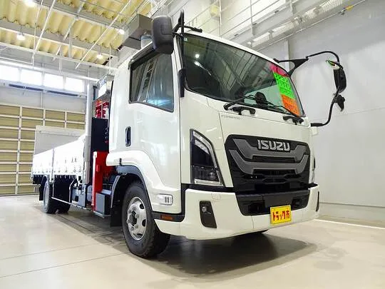 フォワード 1.8t 標準ベッド付 アルミブロック ユニック4段クレーン/マルチPG付 210ps 未使用車