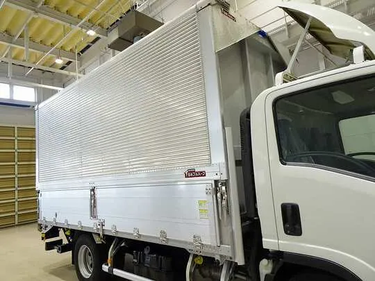 エルフ 3.65t 高床 ワイドロング アルミウイング フルゲート付
