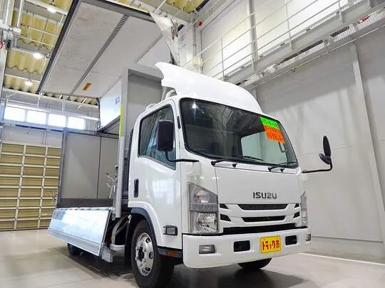 エルフ 3.65t 高床 ワイドロング アルミウイング フルゲート付