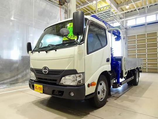 【年次点検済】デュトロ 3t 4WD 高床 標準ロング アルミブロック タダノ4段クレーン付