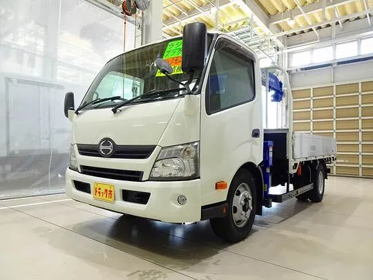 デュトロ 3.95t 高床 ワイドロング アルミブロック タダノ4段クレーン付