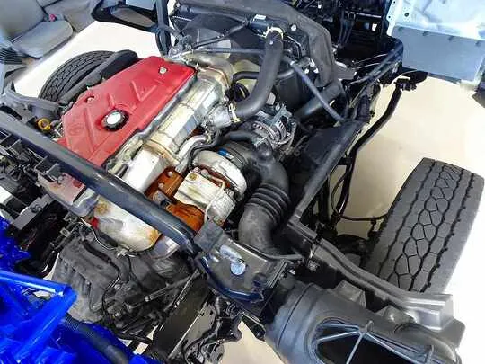 デュトロ 3.95t 高床 ワイドロング アルミブロック タダノ4段クレーン付