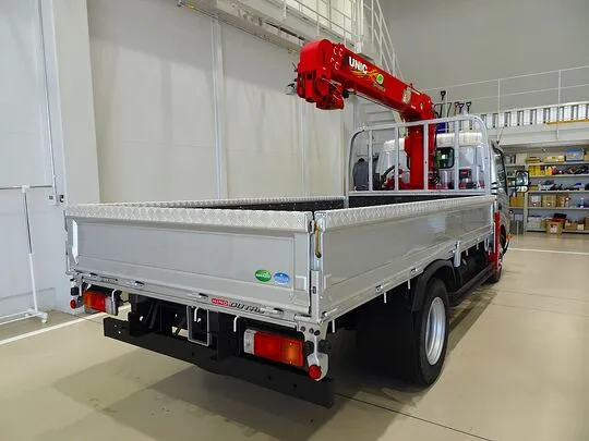 【年次点検済】デュトロ 2t 4WD FJL 標準ロング ユニック3段クレーン付