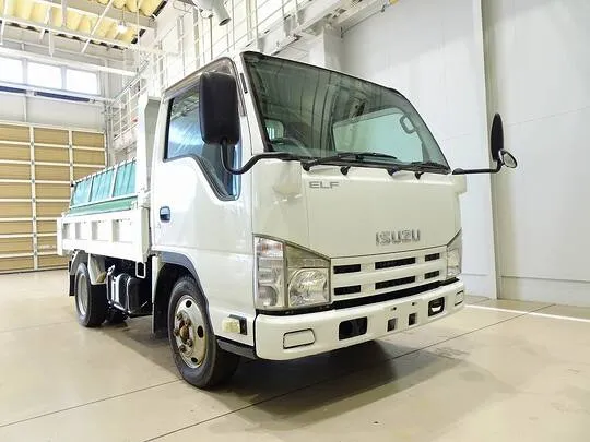 エルフ 2t FFL Lゲートダンプ 自動シート付