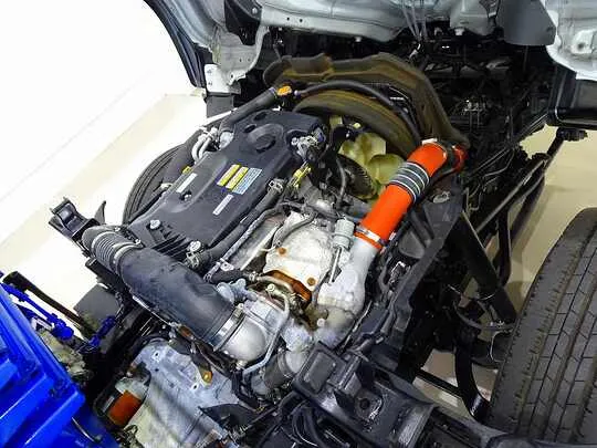 【年次点検済】エルフ 3t 高床 標準セミロング タダノ4段クレーン付