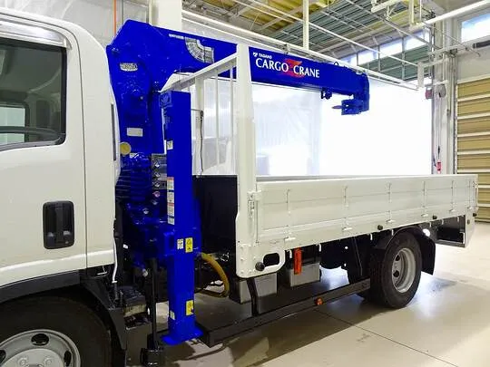 エルフ 3.5t 高床 ワイドロング タダノ4段セルフクレーン付