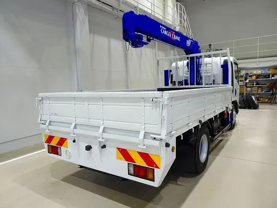 エルフ 3.5t 高床 ワイドロング タダノ4段セルフクレーン付