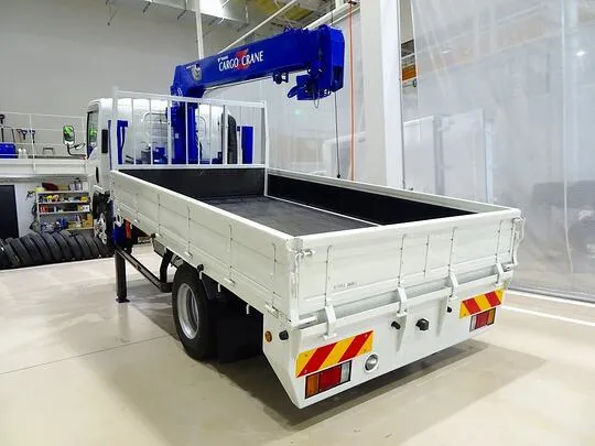 【年次点検済】エルフ 3.5t 高床 ワイドロング タダノ4段セルフクレーン付