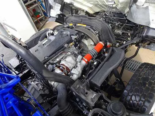 【年次点検済】エルフ 3.5t 高床 ワイドロング タダノ4段セルフクレーン付