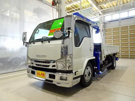 【年次点検済】エルフ 3t 高床 標準ロング タダノ4段クレーン付