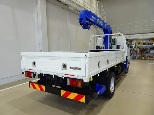 【年次点検済】エルフ 3t 高床 標準ロング タダノ4段クレーン付