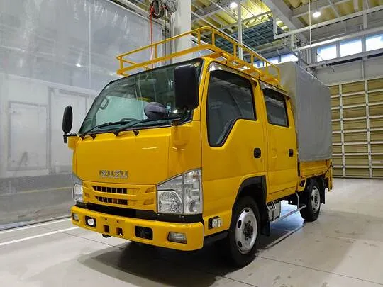 エルフ 0.8t 4WD FFL Sタイヤ 幌付 Wキャブ/垂直PG付