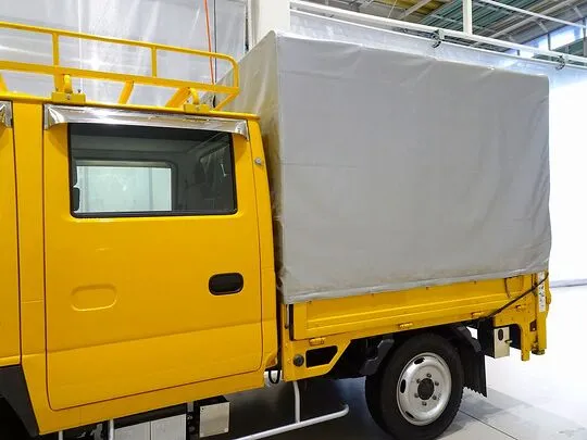 エルフ 0.8t 4WD FFL Sタイヤ 幌付 Wキャブ/垂直PG付