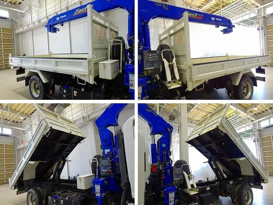 エルフ 2.95t 高床 ワイドロング タダノ4段クレーン付/ダンプ カスタムグレード