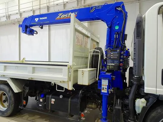 エルフ 2.95t 高床 ワイドロング タダノ4段クレーン付/ダンプ カスタムグレード