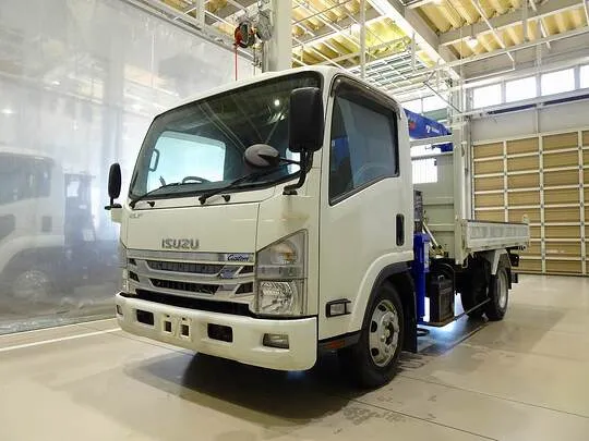 エルフ 2.95t 高床 ワイドロング タダノ4段クレーン付/ダンプ カスタムグレード